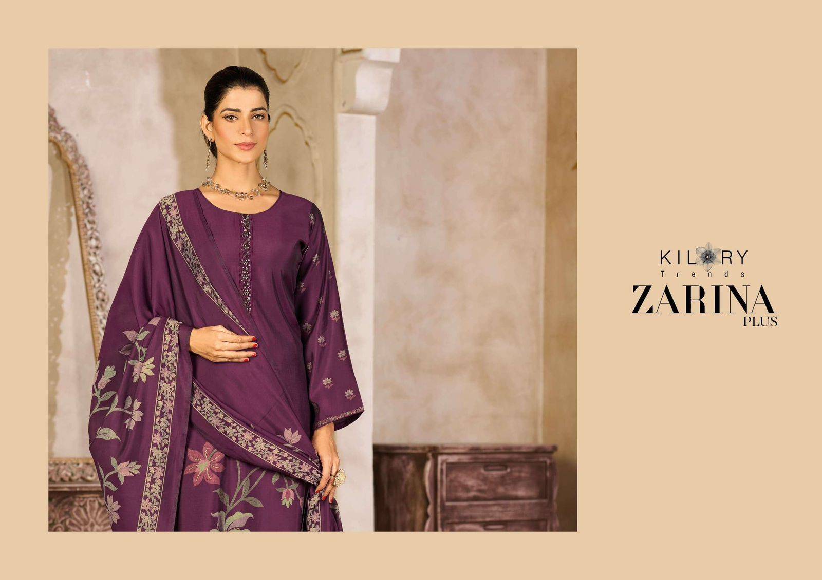 ZARINA PLUS By KILORY  TREND 1831 to 1836 Series Beautiful Pakistani Suits Colorful Stylish Fancy PURE MUSLIN SILK Dresses At Wholesale Price